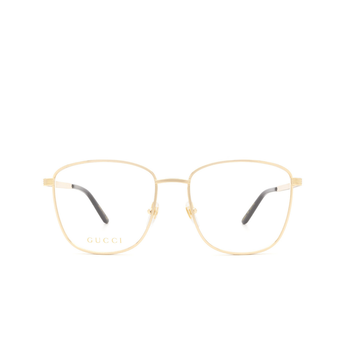 Gucci® Square Eyeglasses: GG0804O color Gold 003 - 1/3.