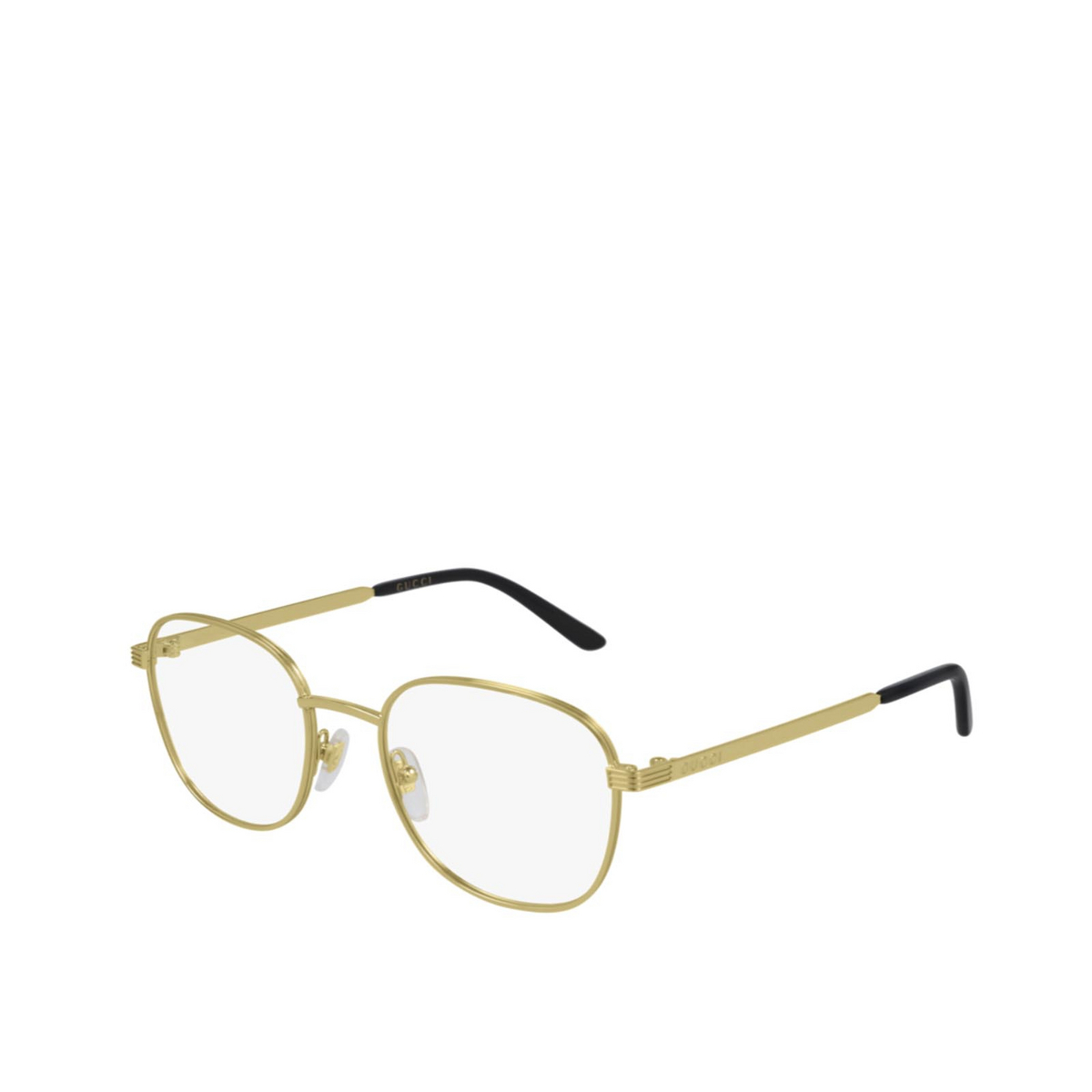 Gucci® Square Eyeglasses: GG0805O color Gold 001 - 2/2.