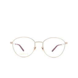 Gucci® Round Eyeglasses: GG0806O color Silver 002.