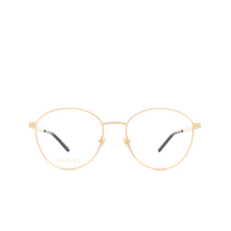 Gucci® Round Eyeglasses: GG0806O color Gold 004.