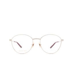 Gucci® Round Eyeglasses: GG0806O color Silver 005.