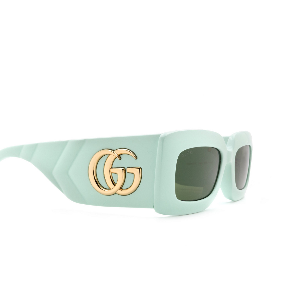 Gucci® Rectangle Sunglasses: GG0811S color Green 003 - 3/3.