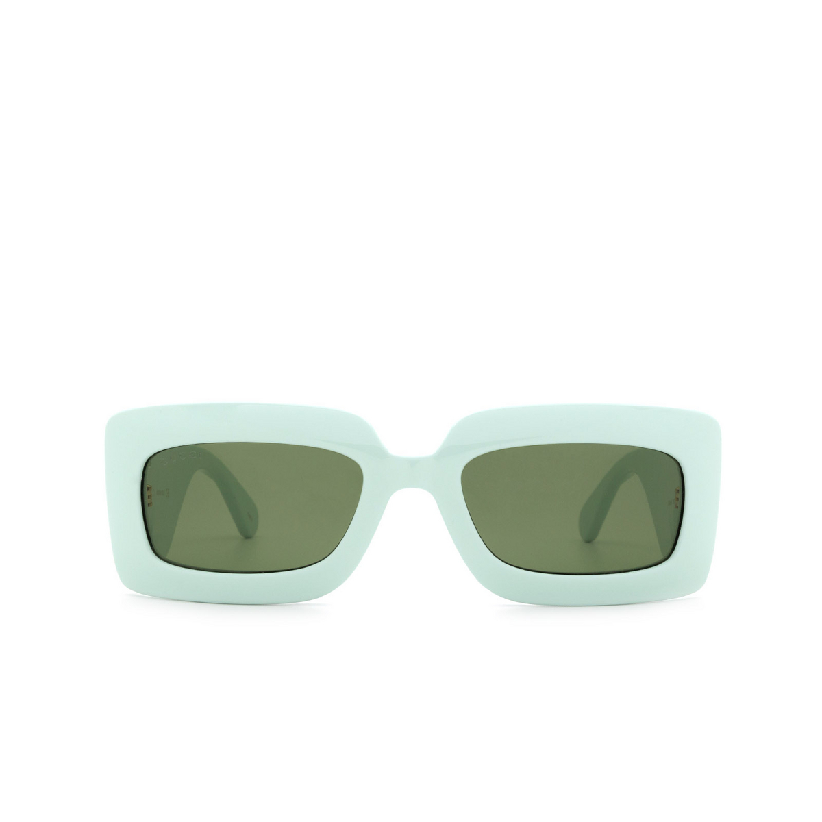 Gucci® Rectangle Sunglasses: GG0811S color Green 003 - product thumbnail 1/3.