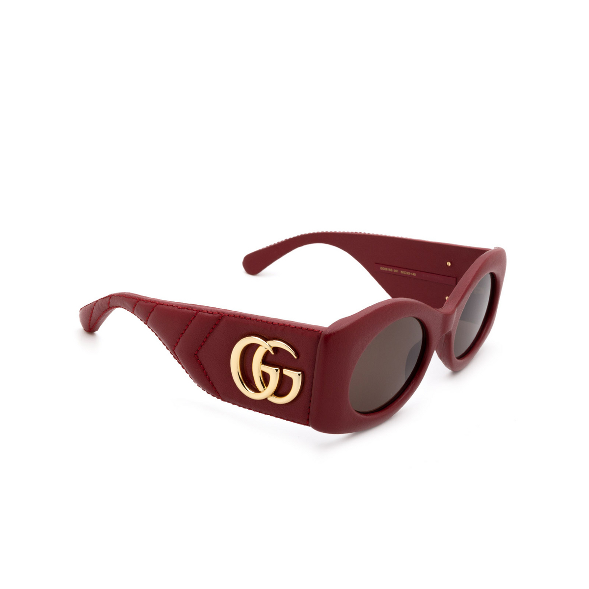 Gucci® Cat-eye Sunglasses: GG0815S color 001 Red - 2/3