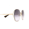 Gafas de sol Gucci GG0818SA 001 gold - Miniatura del producto 3/5