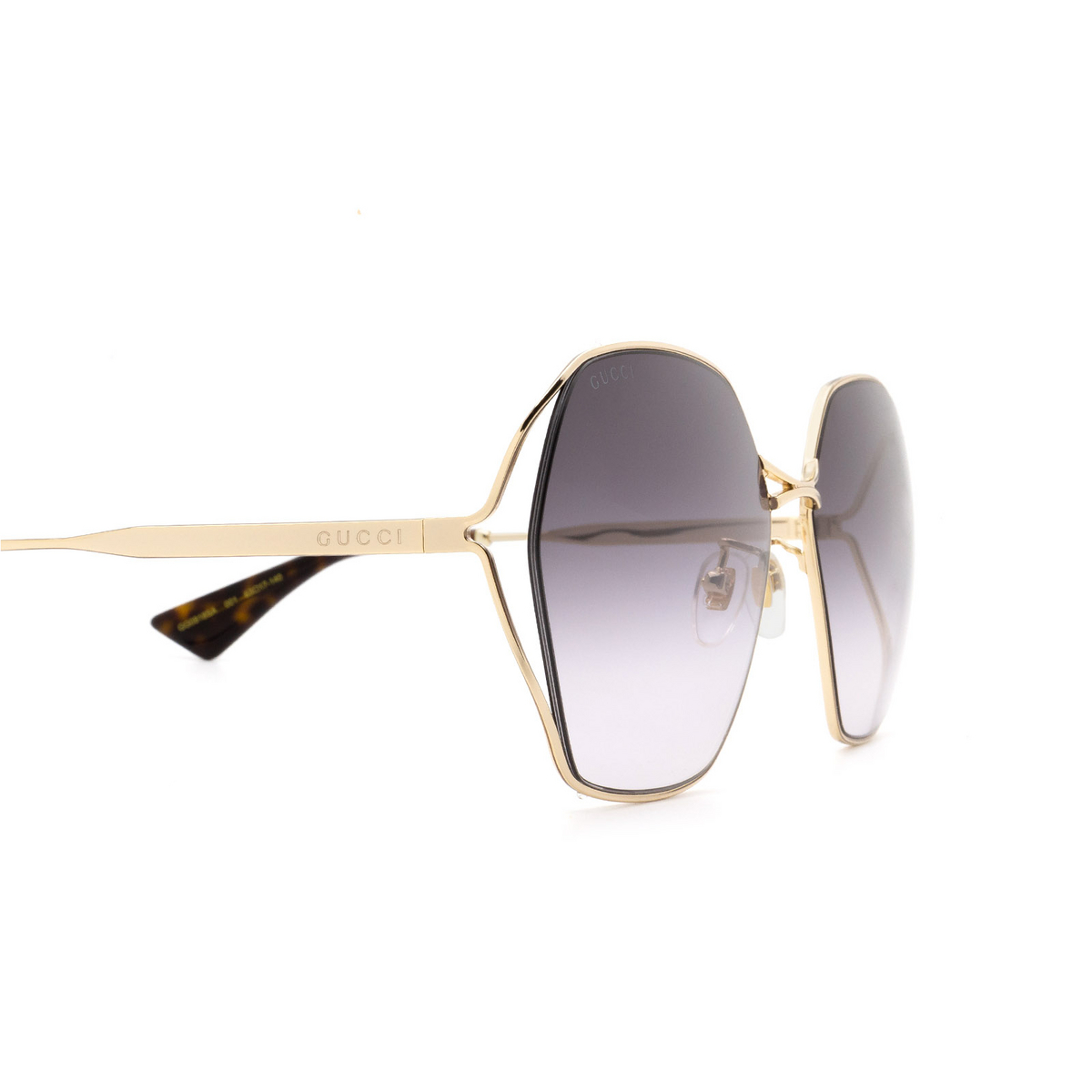 Gucci® Square Sunglasses: GG0818SA color 001 Gold - product thumbnail 3/3