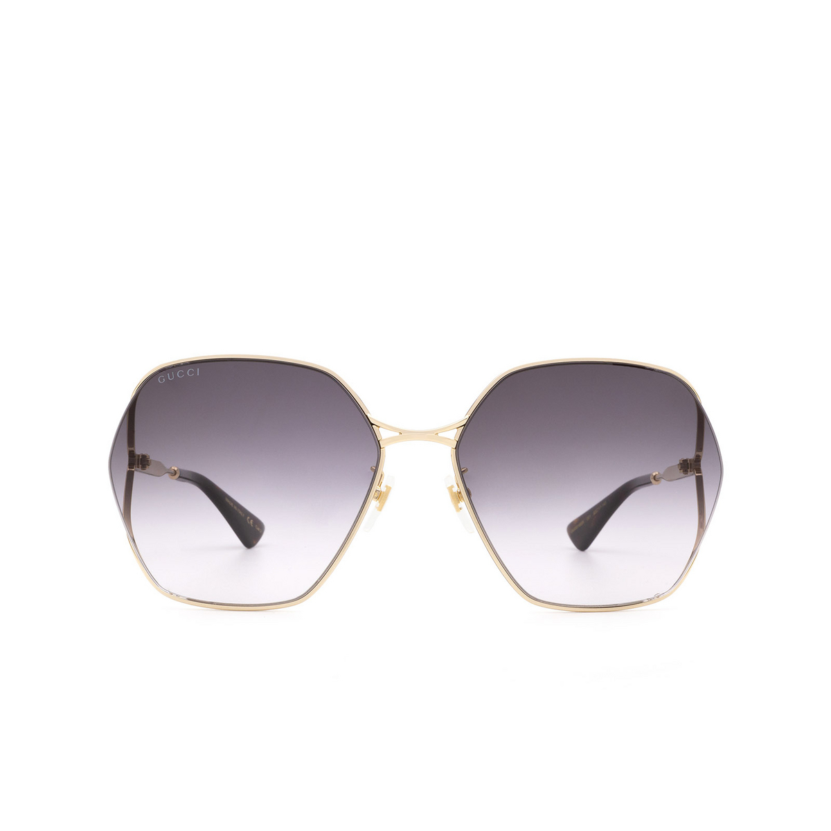 Gucci® Square Sunglasses: GG0818SA color 001 Gold - 1/3