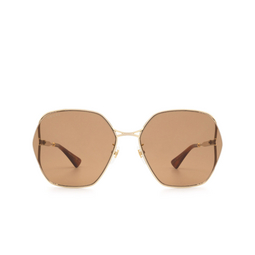 Gucci® Square Sunglasses: GG0818SA color Gold 002.
