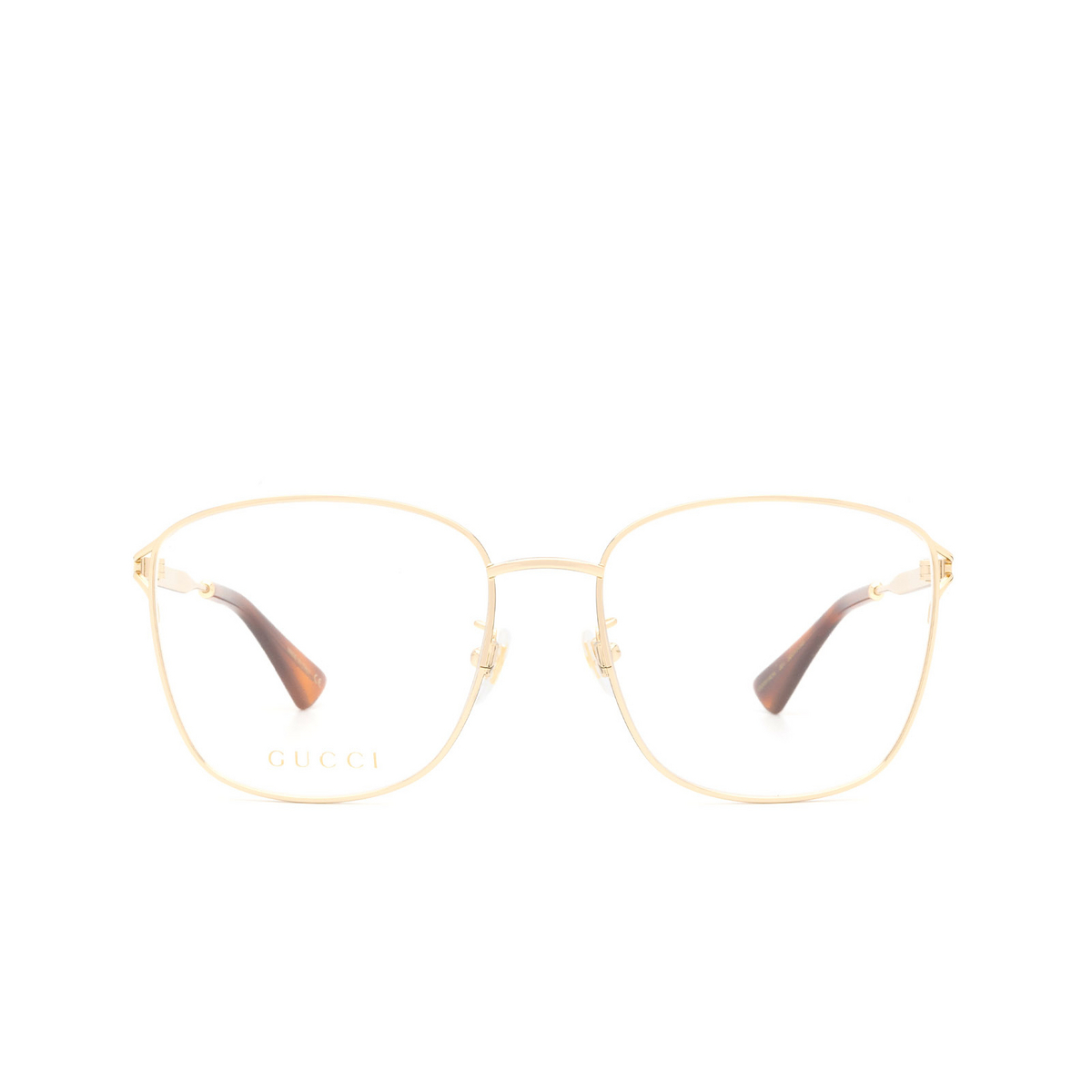 Gucci® Square Eyeglasses: GG0819OA color Gold 001 - 1/3.
