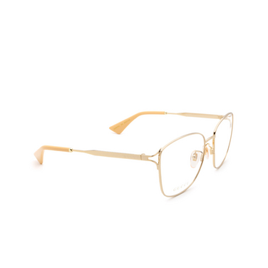 Gucci GG0819OA Korrektionsbrillen 002 gold - Dreiviertelansicht