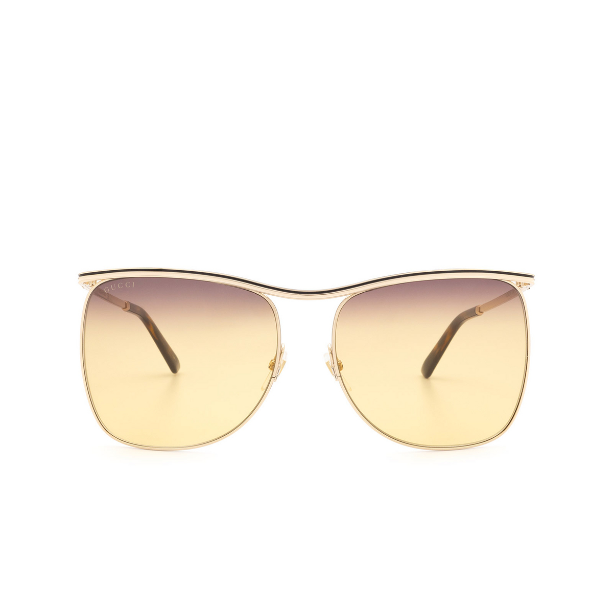 Gucci® Square Sunglasses: GG0820S color 003 Gold - product thumbnail 1/3