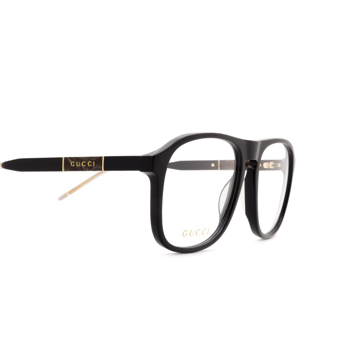 Gucci® Aviator Eyeglasses: GG0844O color Black 001 - 3/3.