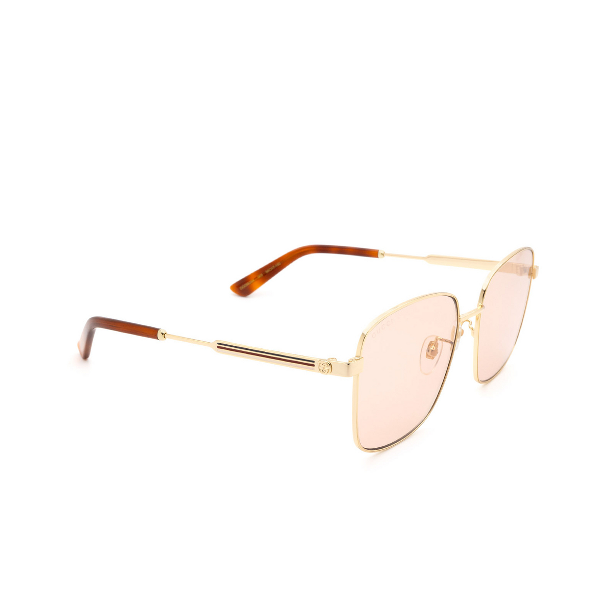 Gucci® Square Sunglasses: GG0852SK color Gold 005 - product thumbnail 2/3.