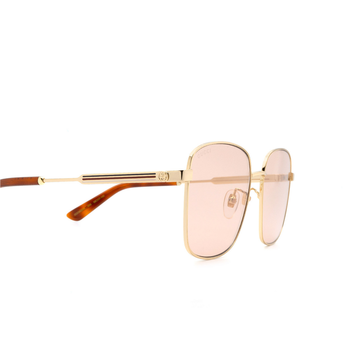 Gucci® Square Sunglasses: GG0852SK color Gold 005 - product thumbnail 3/3.