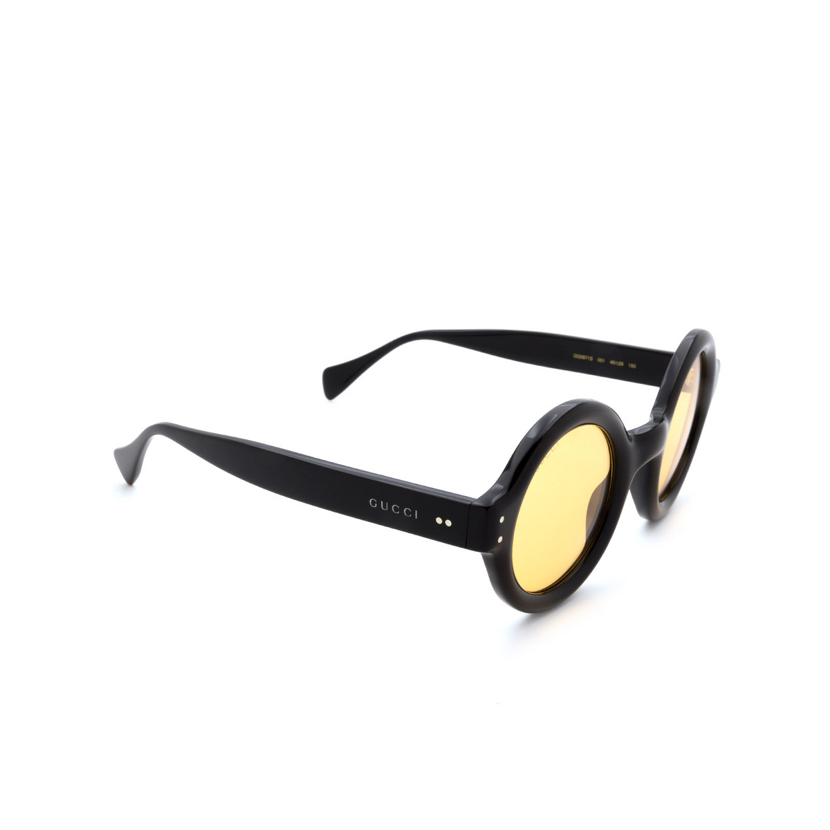 Gucci® Round Sunglasses: GG0871S color 001 Black - 2/3