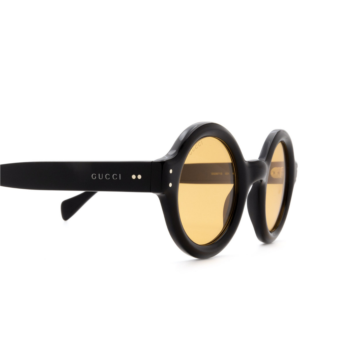 Gucci® Round Sunglasses: GG0871S color 001 Black - 3/3
