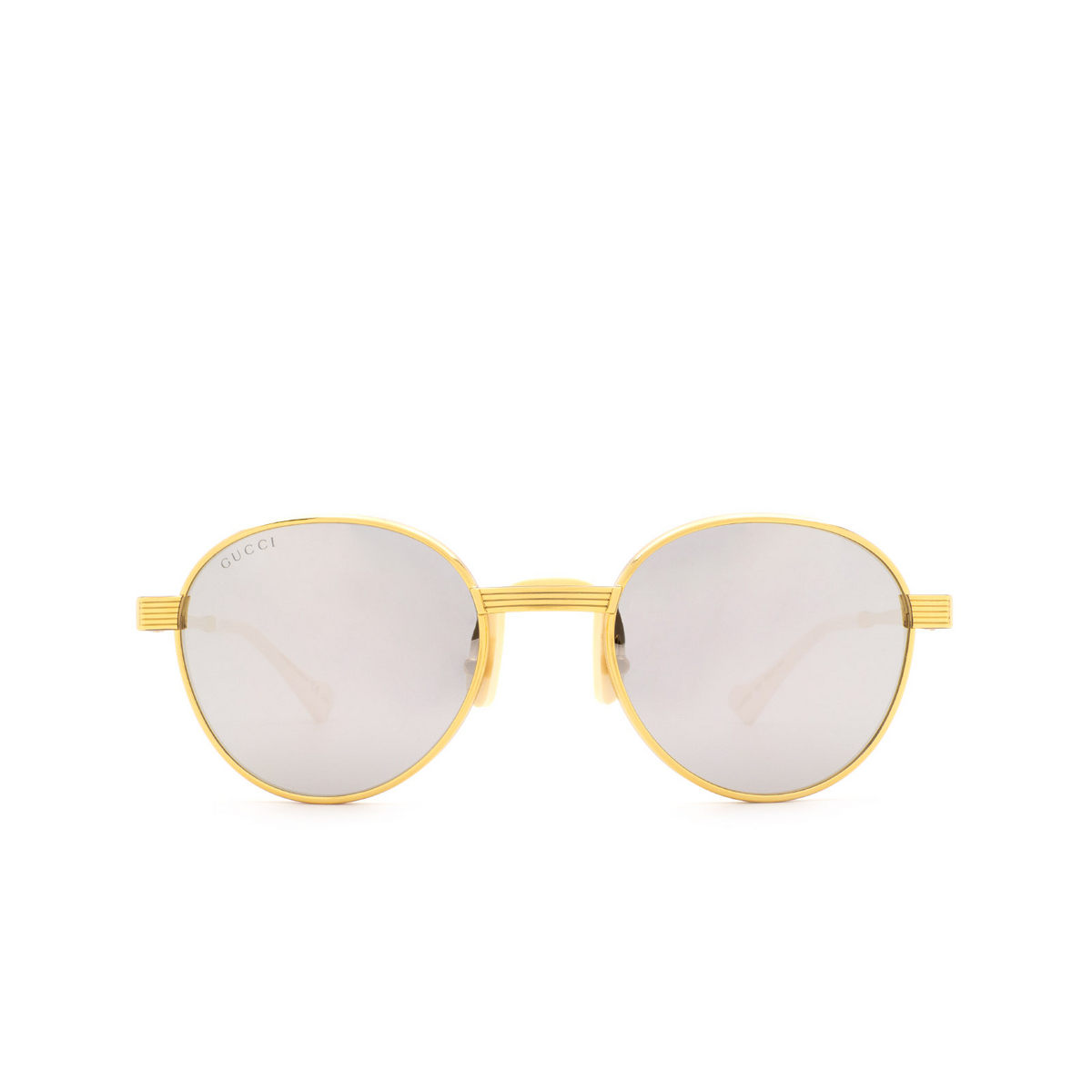 Gucci® Round Sunglasses: GG0872S color 003 Gold - 1/3
