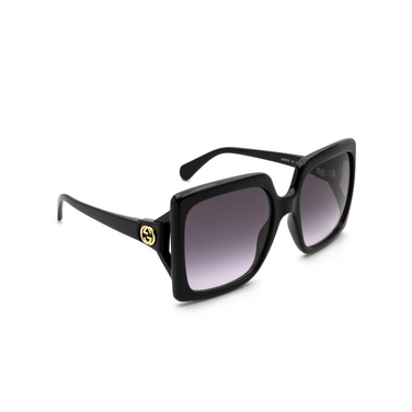 Gafas de sol Gucci GG0876S 001 shiny black - Vista tres cuartos