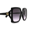 Occhiali da sole Gucci GG0876S 001 shiny black - anteprima prodotto 3/4