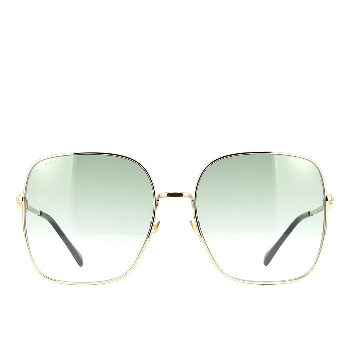 Gucci® Square Sunglasses: GG0879S color Gold 003 - front view.