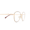 Gucci® Round Eyeglasses: GG0880O color Gold / Havana 002 - product thumbnail 3/3.