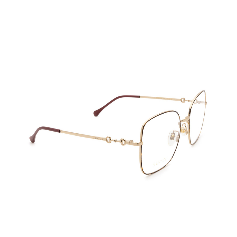 Gucci GG0883OA Eyeglasses 002 havana & gold - 2/5