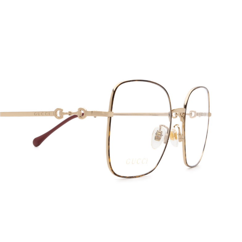 Gucci GG0883OA Eyeglasses 002 havana & gold - 3/5