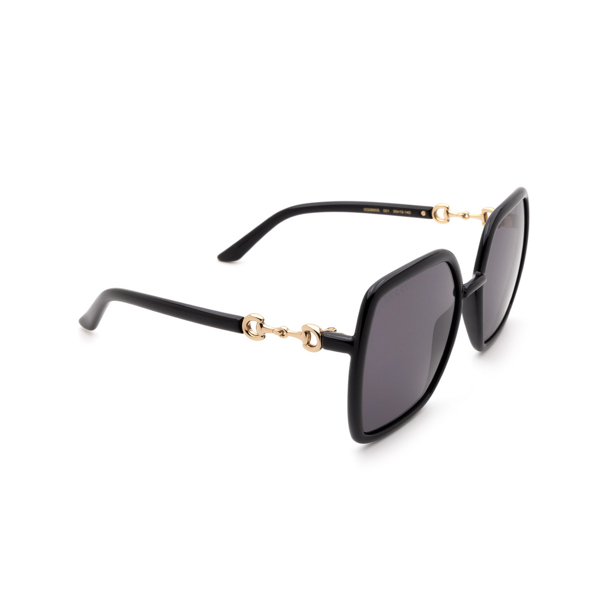Gucci GG0890S Sunglasses 001 Black - three-quarters view