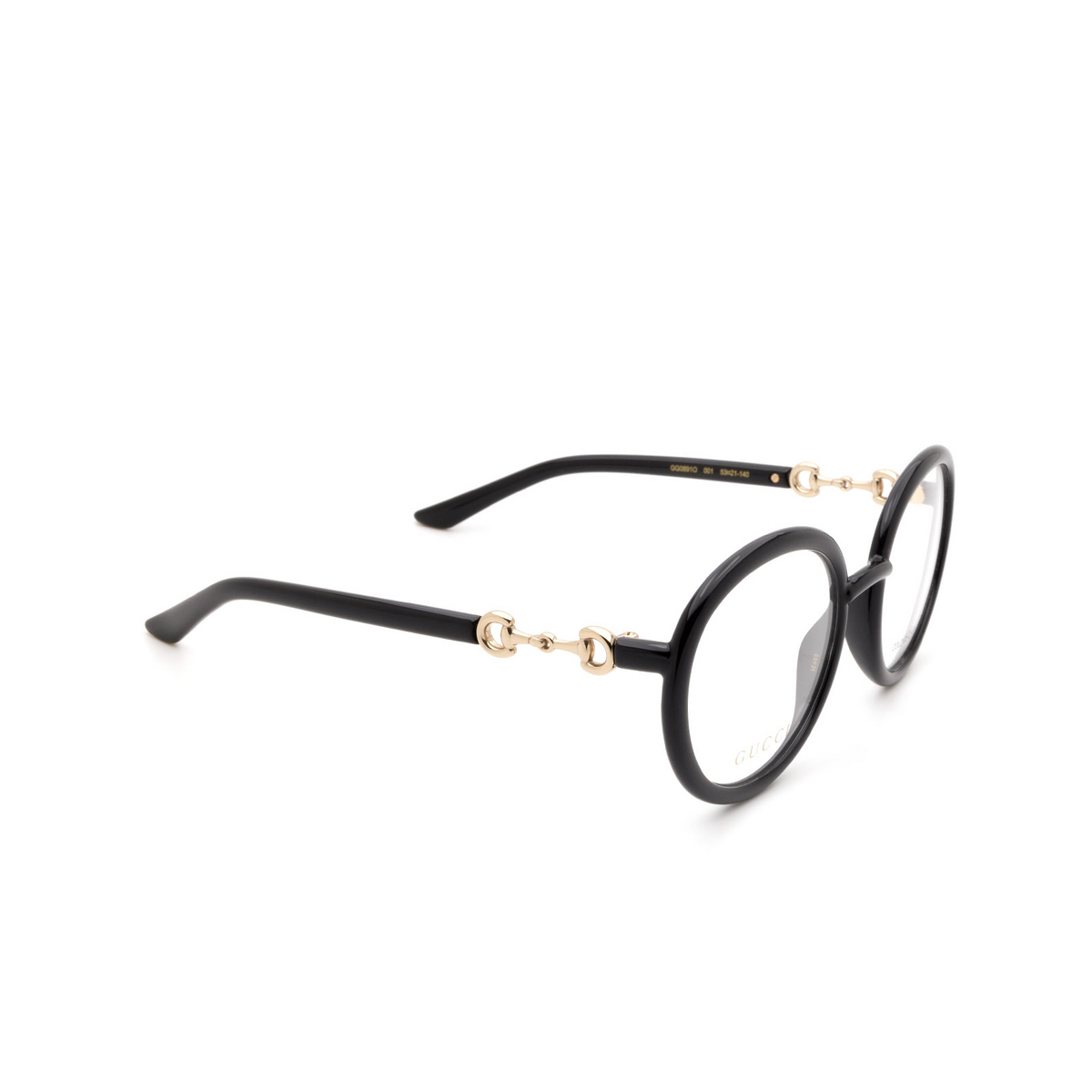 Gucci GG0891O Eyeglasses 001 Black - three-quarters view