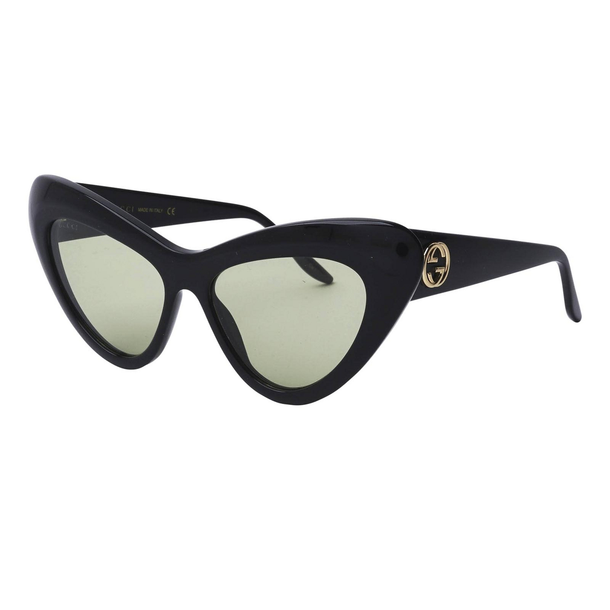 Gucci® Cat-eye Sunglasses: GG0895S color Black 003 - three-quarters view.