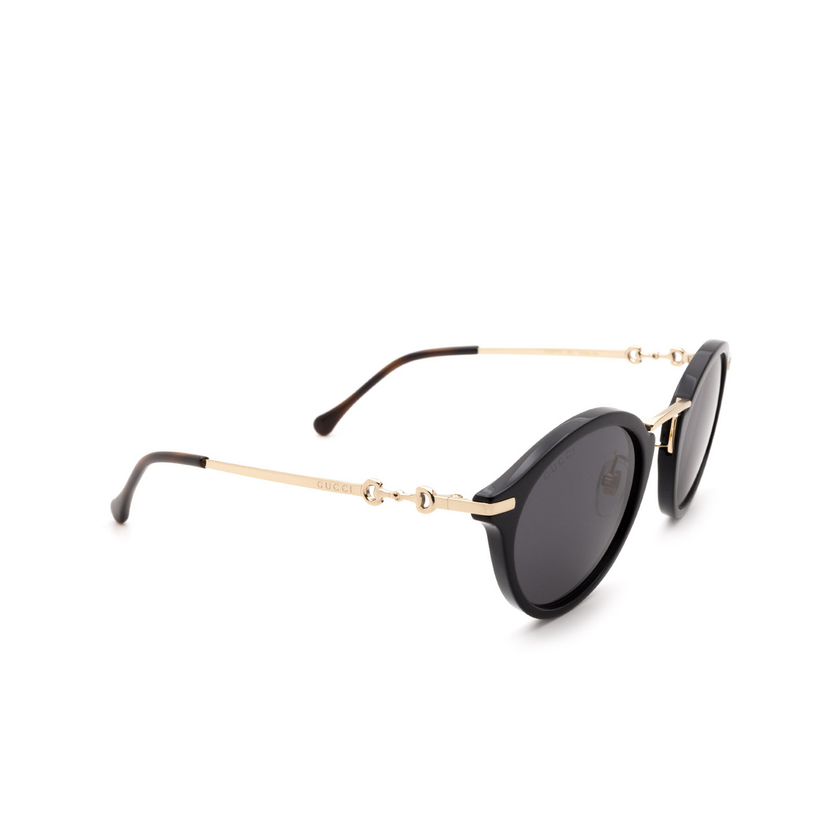 Gucci® Round Sunglasses: GG0917S color Black 001 - product thumbnail 2/3.