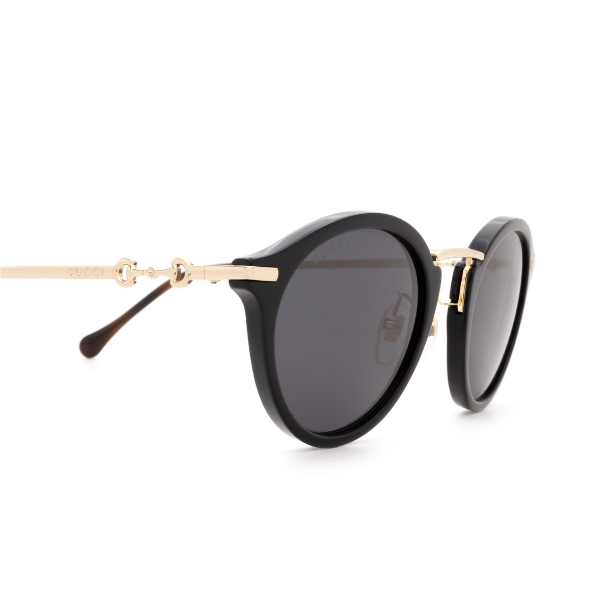Gucci® Round Sunglasses: GG0917S color Black 001 - 3/3.