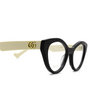 Gucci GG0959O Korrektionsbrillen 002 black & ivory - Produkt-Miniaturansicht 3/4