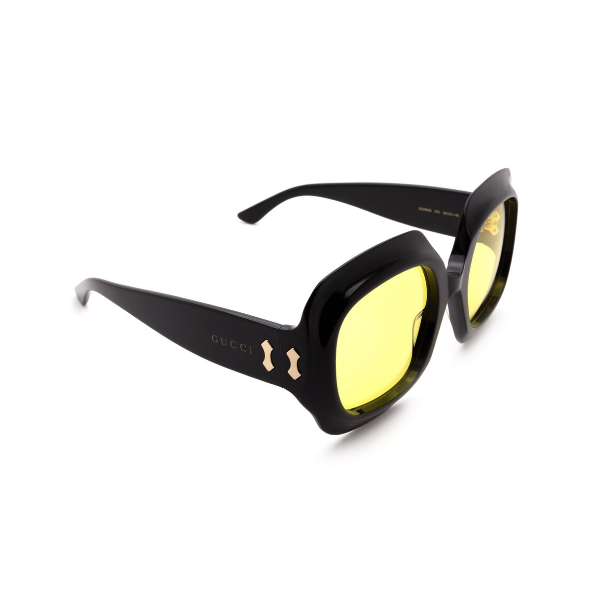 Gucci GG0988S Sunglasses 003 Black - three-quarters view
