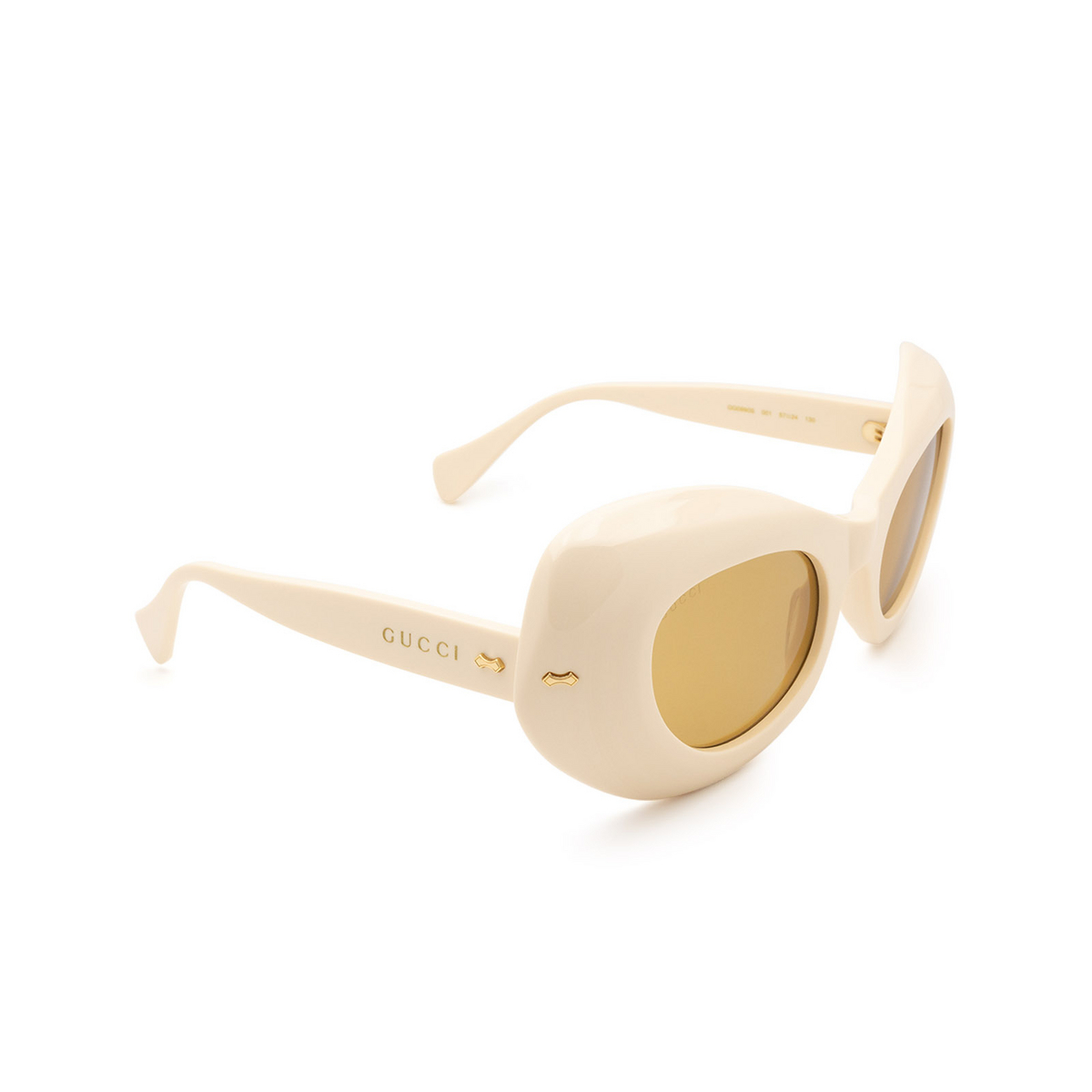 Gucci GG0990S Sunglasses 001 White - three-quarters view