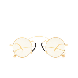 Gucci® Round Sunglasses: GG0991S color Gold 001.