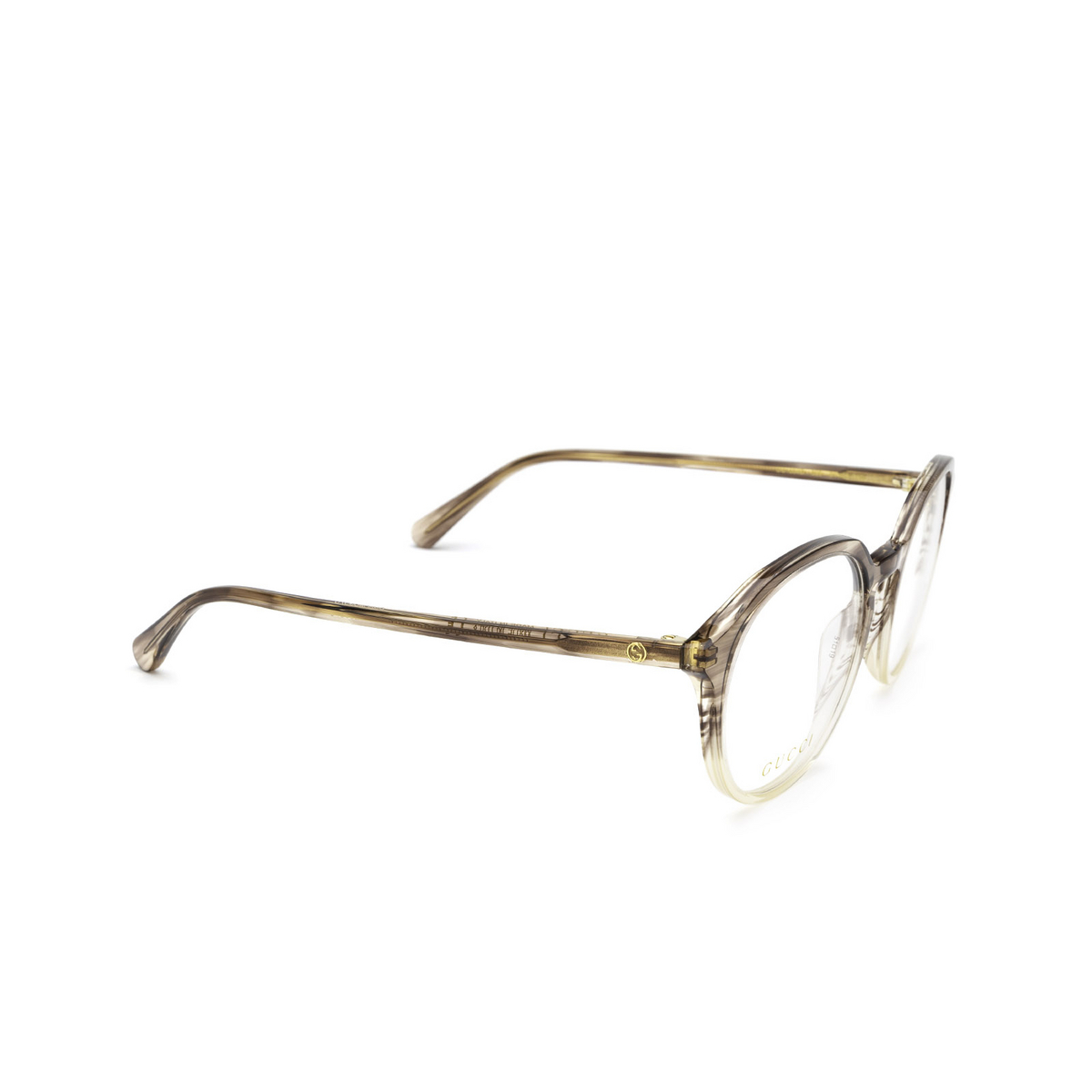 Gucci GG1004O Eyeglasses 003 Grey Gradient - three-quarters view