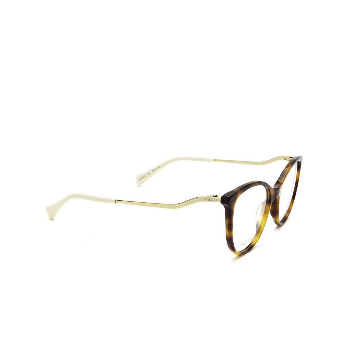 Gucci GG1007O Eyeglasses 004 Havana - three-quarters view