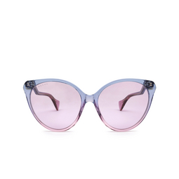 Gucci® Cat-eye Sunglasses: GG1011S color Blue & Pink 003.
