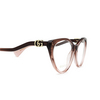 Gucci® Cat-eye Eyeglasses: GG1013O color Burgundy & Pink 003 - product thumbnail 3/3.