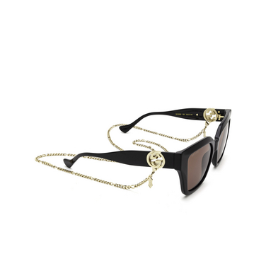 Gafas de sol Gucci GG1023S 005 black - Vista tres cuartos