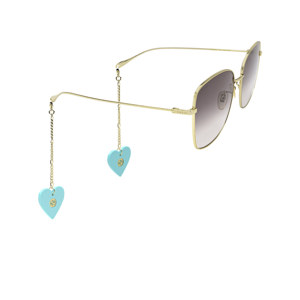 Gucci GG1030SK Sunglasses 003 Gold - three-quarters view