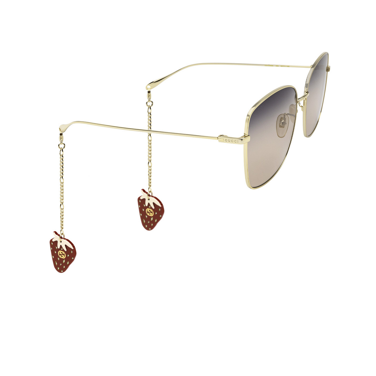 Gucci GG1030SK Sunglasses 005 Gold - three-quarters view