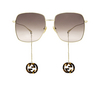 Gafas de sol Gucci GG1031S 003 gold - Miniatura del producto 1/5