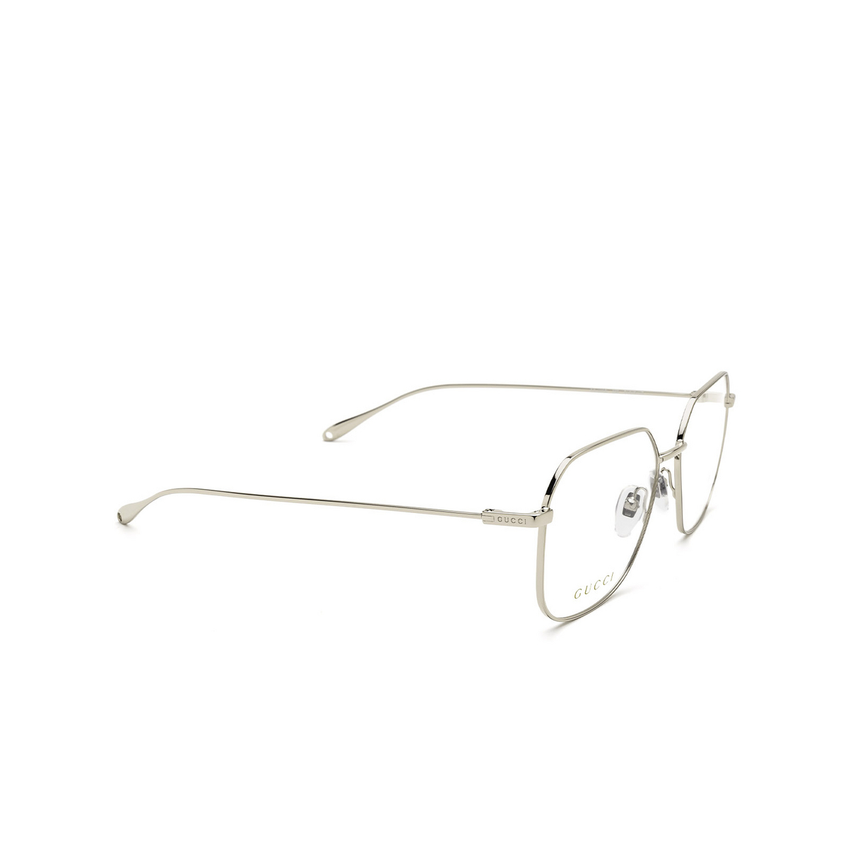 Gucci GG1032O Eyeglasses 003 Silver - three-quarters view