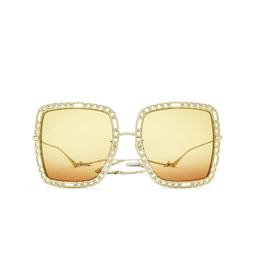 Gucci® Square Sunglasses: GG1033S color Gold 001.