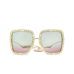 Gucci® Square Sunglasses: GG1033S color Gold 003.