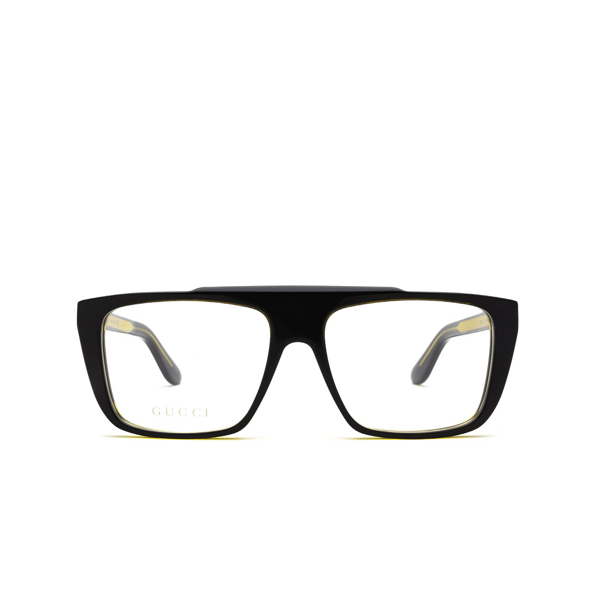 Gucci GG1040O Eyeglasses 001 Black & Amber - front view