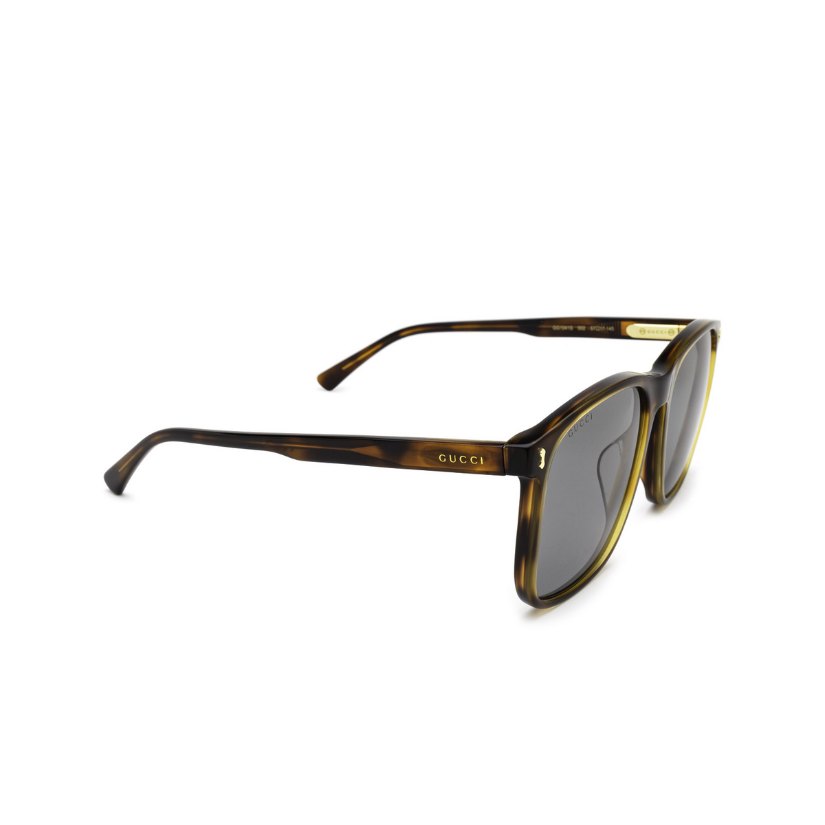 Gucci GG1041S Sunglasses 002 Havana - three-quarters view