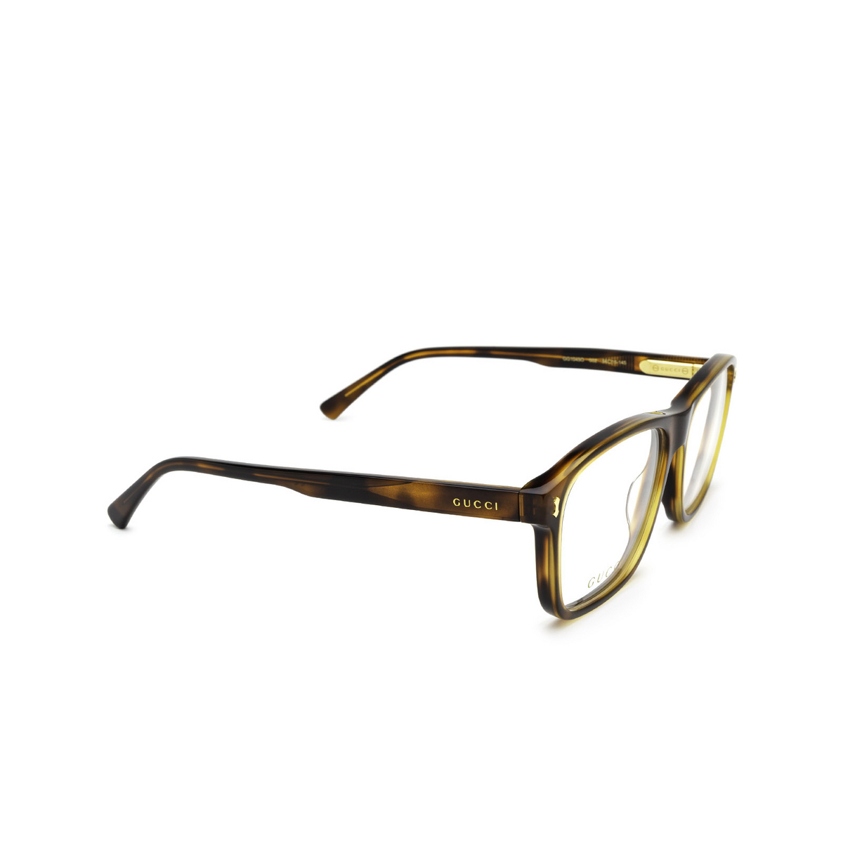 Gucci GG1045O Eyeglasses 002 Havana - three-quarters view